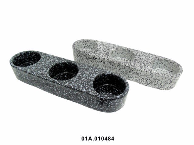 Soporte cirio triple n.º 1 35 × 10 × 5 cm · cerámica