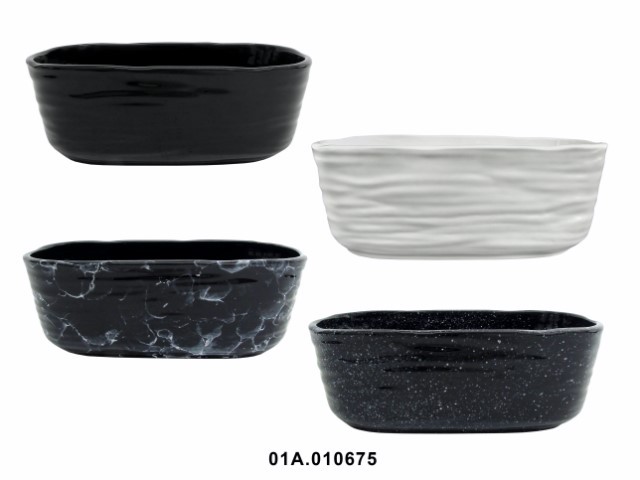 Jardinera ovalada en acabados neutros 15 × 29 × 11 cm · cerámica