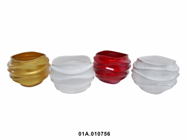 Maceta bola «ONDAS» pintada 25 × 25 × 19 cm · cerámica