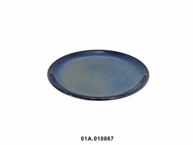 Plato de postre color azul 19 cm · gres