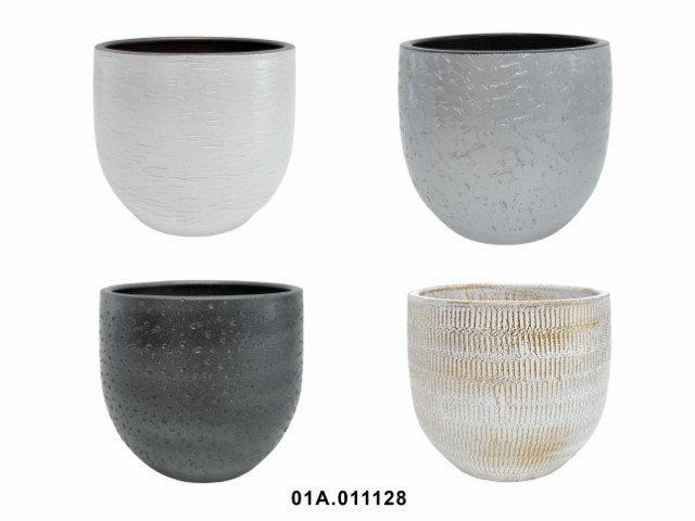 Maceta pequeña pintada 25 × 25 × 23 cm · cerámica