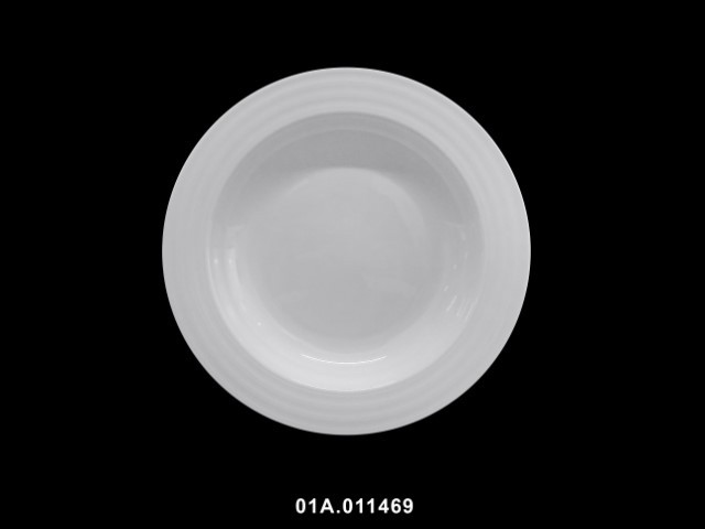 Plato hondo para sopa n.º 2 color blanco roulette 23 cm · porcelana