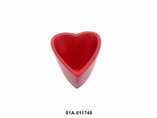 Maceta corazón color rojo 15 cm · cerámica