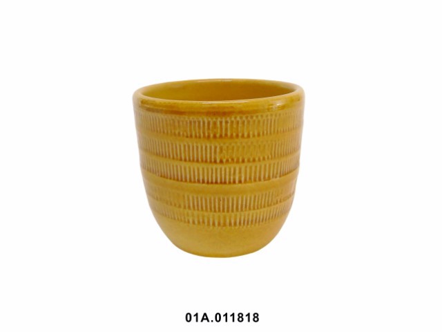 Maceta belga color miel 12 cm · cerámica