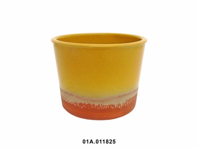 Maceta cónica color antik con miel 26 cm · cerámica