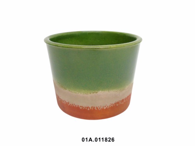Maceta cónica antik con color verde caldas 26 cm · cerámica