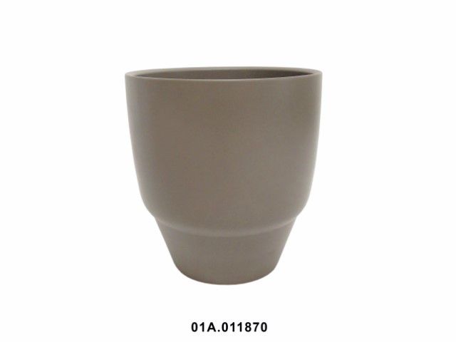 Maceta rampa color taupe mate 25 cm · cerámica
