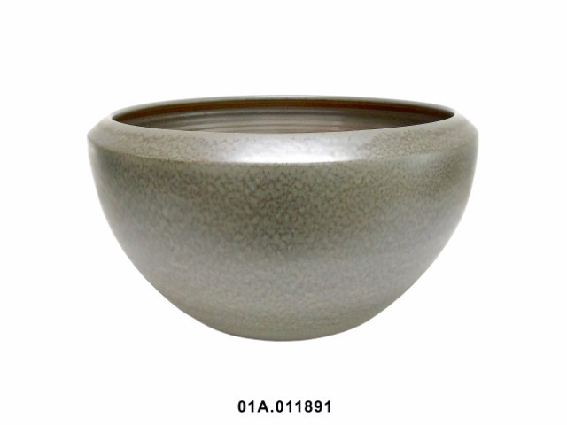 Maceta cuenco obidos color marrón reactivo 70 cm · cerámica