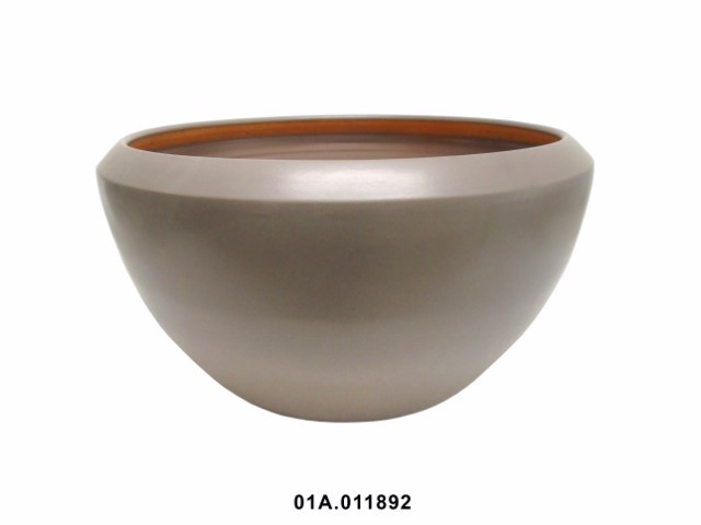 Maceta cuenco obidos color taupe mate 70 cm · cerámica