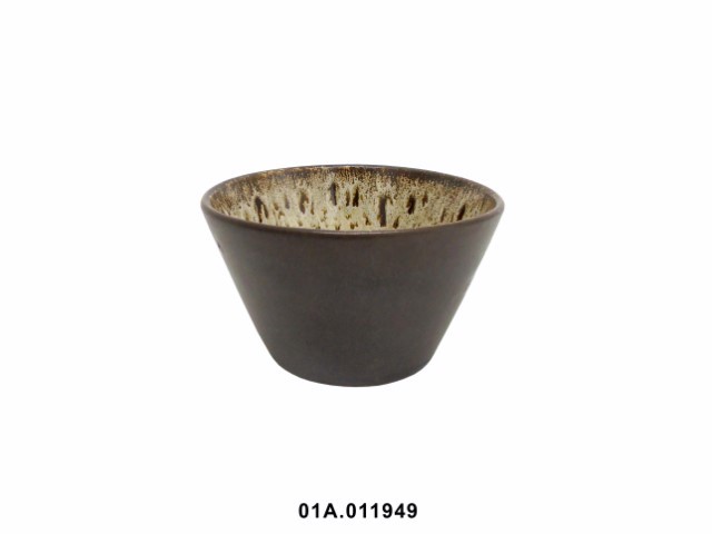 Cuenco cónico color marrón 14 × 7 cm · gres