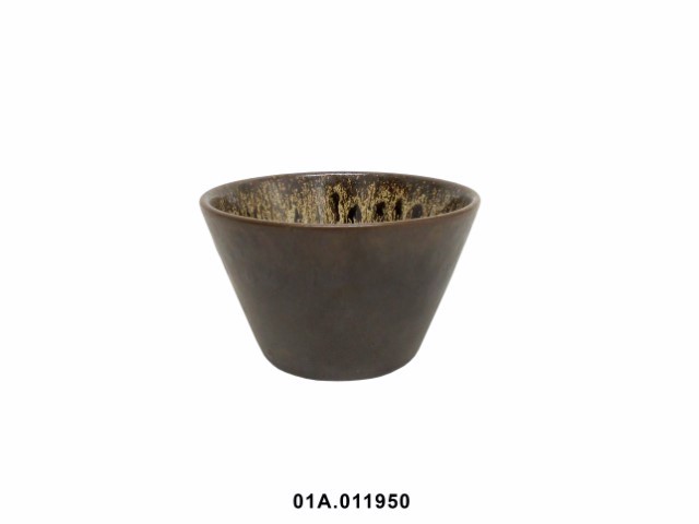 Cuenco cónico color marrón 12 × 6 cm · gres