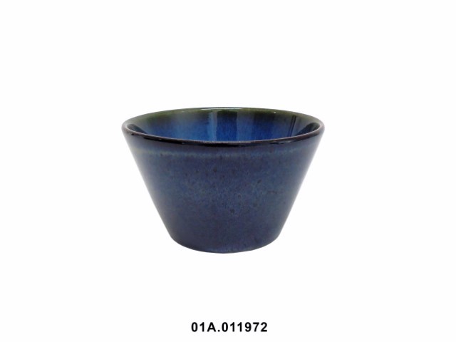 Cuenco cónico color azul reactivo 14 × 7 cm · gres