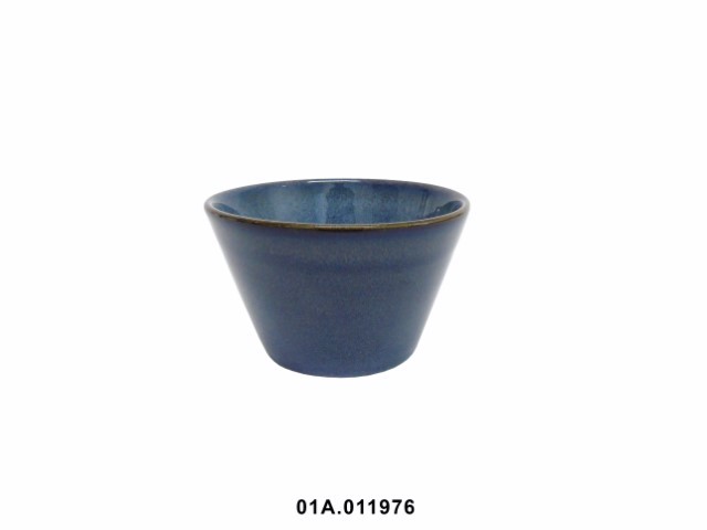 Cuenco cónico color azul reactivo 12 × 6 cm · gres