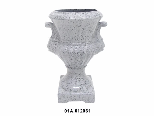 Jarrón romano grande piedra gris 40 cm · cerámica