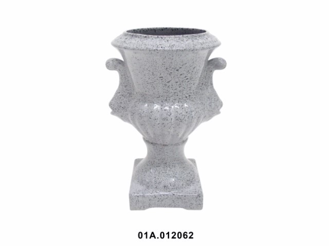Jarrón romano mediano piedra gris 34 cm · cerámica
