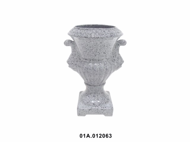 Jarrón romano pequeño piedra gris 27 cm · cerámica