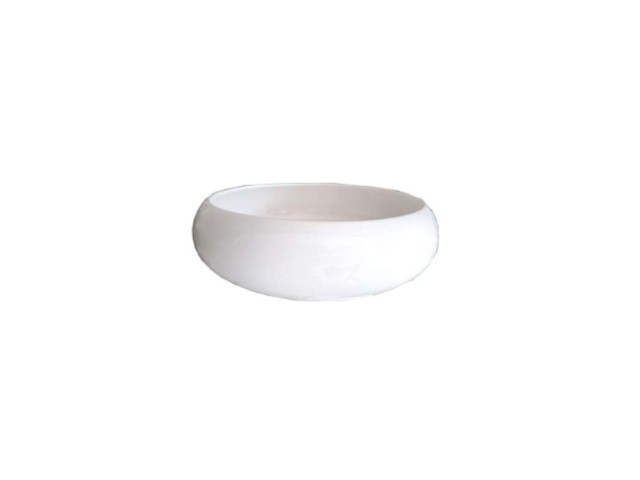 Jardinera redonda blanca 6 × 15 cm · cerámica