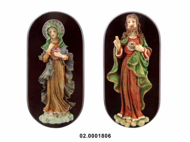 Placa de Madera con Sagrado Corazón · marfinite