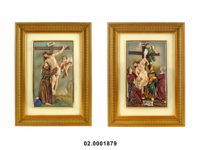 Cuadro con Jesús Crucificado multicolor · marfinite