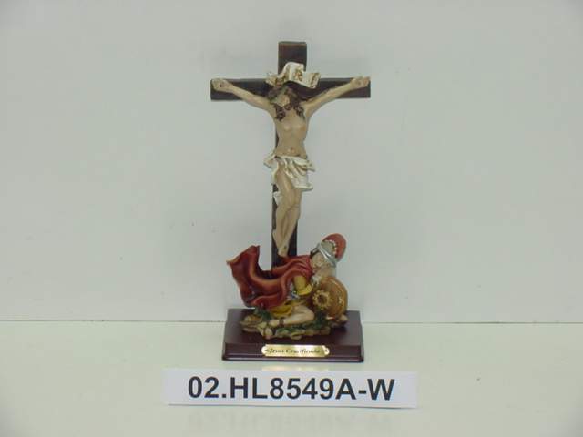 Cristo en la Cruz con Figura de Judío 26 cm · marfinite