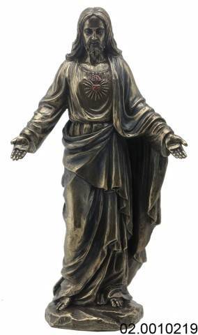 Sagrado Corazón de Jesús color bronce 10 × 7 × 20 cm · marfinite