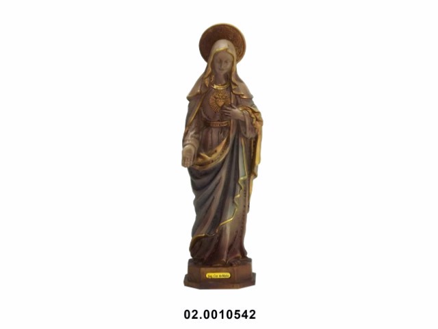 Sagrado Corazón de María acabado efecto Madera 31 cm · marfinite
