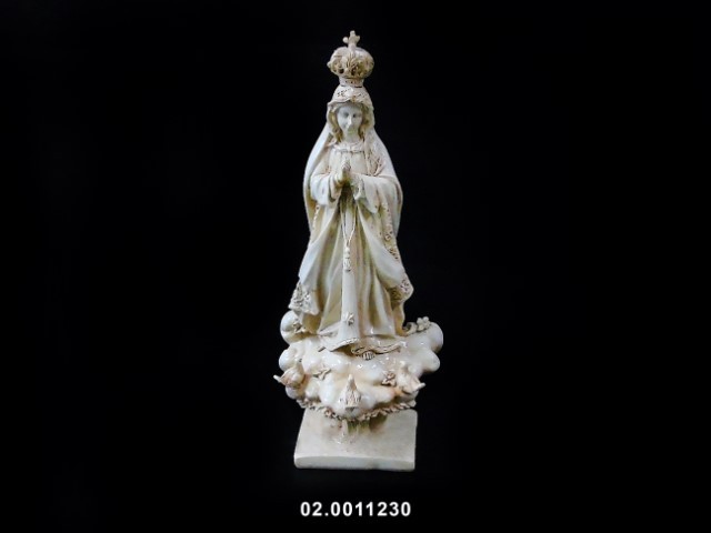 Nuestra Señora de Fátima color crema brillante 7 × 6 × 20 cm · marfinite