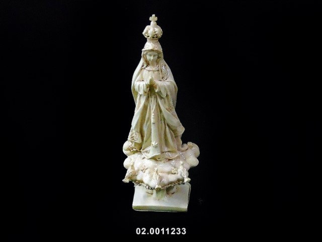 Nuestra Señora de Fátima color crema brillante 4 × 3 × 12 cm · marfinite