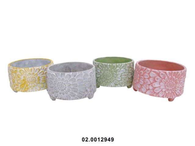 Macetero cemento multicolor 15 × 15 × 9 cm