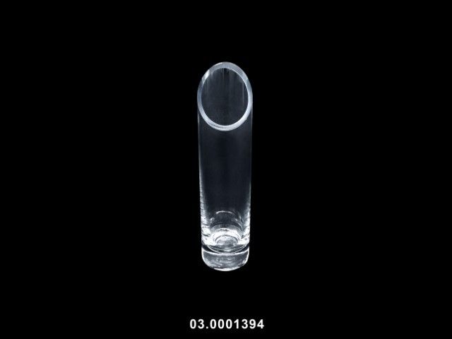 Jarrón cilíndrico transparente 20 cm · vidrio
