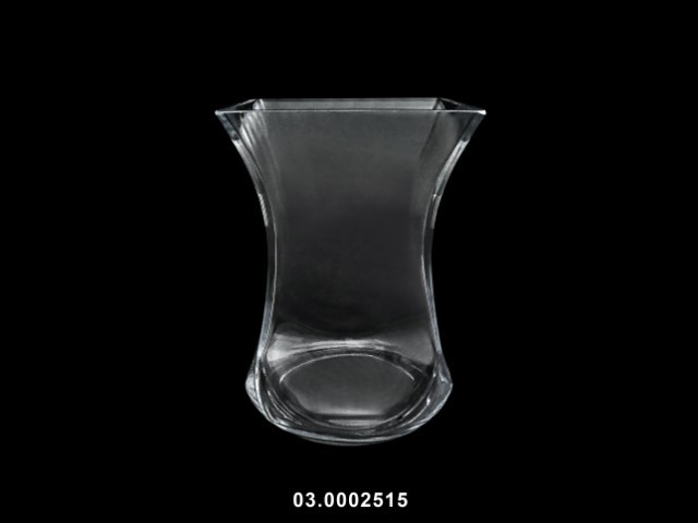 Jarrón transparente 19 × 19 × 26 cm · vidrio