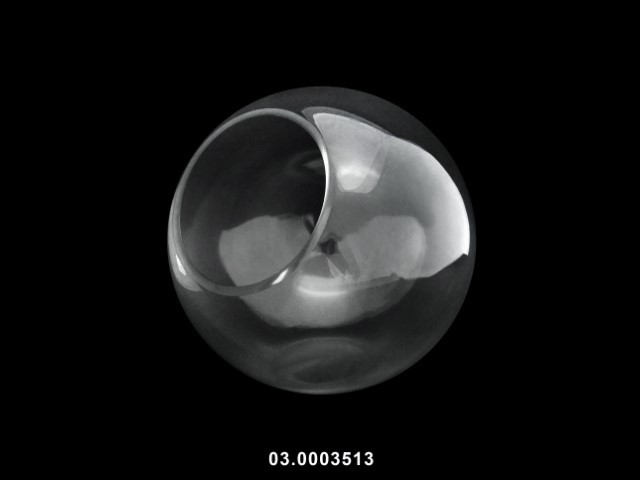 Jarrón globo con corte diagonal transparente 21 cm · vidrio