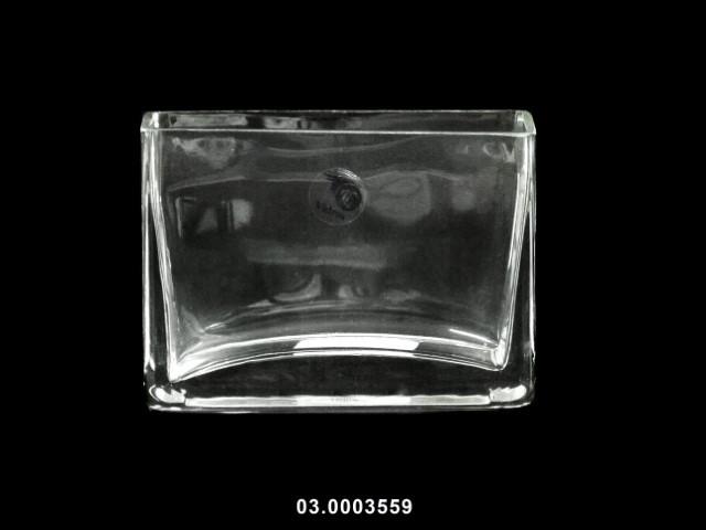 Jarrón rectangular color transparente 14 × 6 × 10 cm · vidrio