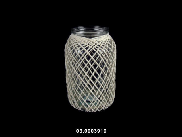 Jarrón transparente con cuerdas 17 × 27 cm · vidrio