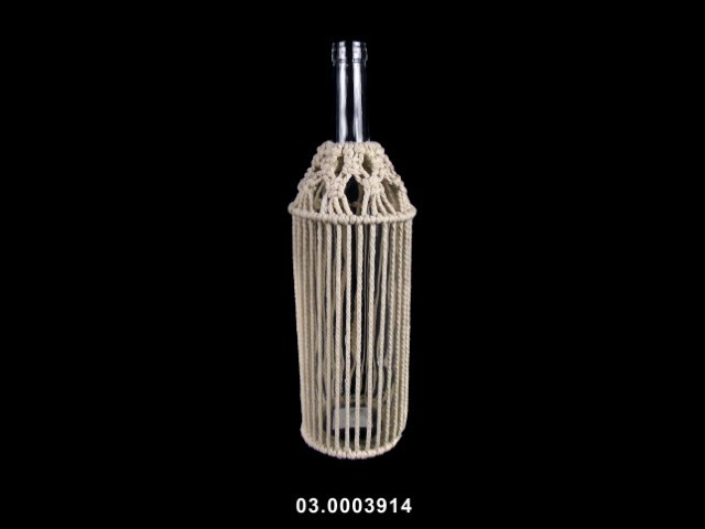 Jarrón transparente con cuerdas 13 × 47 cm · vidrio
