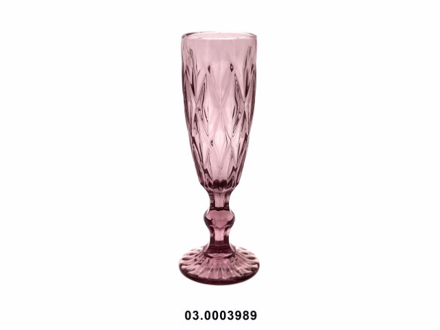 Copa de champán 150 ml "RHOMBUS" color púrpura 7 × 20 cm · vidrio