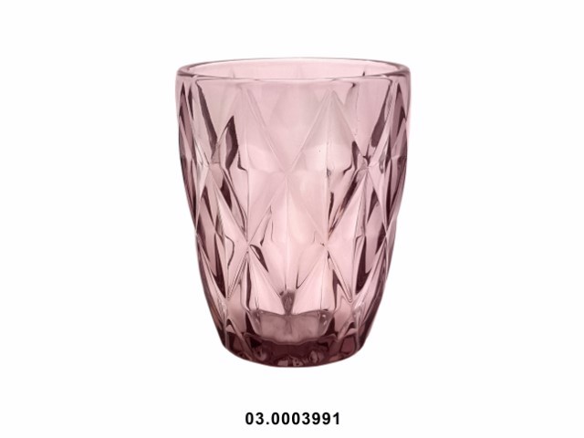 Vaso de agua 250 ml "RHOMBUS" color púrpura 8 × 10 cm · vidrio