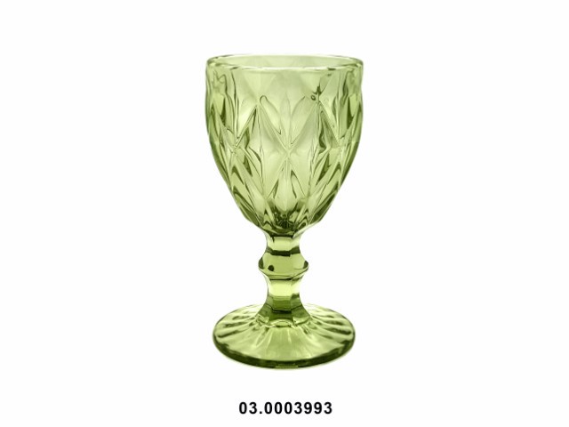 Copa de vino blanco 200 ml "RHOMBUS" color verde 8 × 15 cm · vidrio