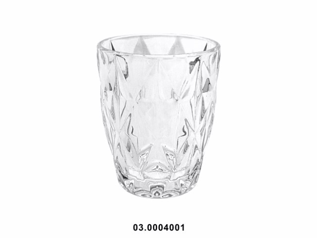 Vaso de agua 250 ml "RHOMBUS" color transparente 8 × 10 cm · vidrio