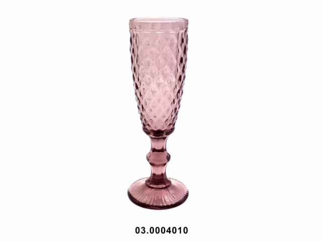 Copa de champán 150 ml "DIAMOND" color púrpura 7 × 20 cm · vidrio