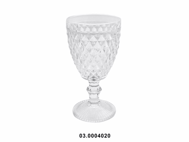 Copa de vino tinto 300 ml "DIAMOND" color transparente 9 × 17 cm · vidrio