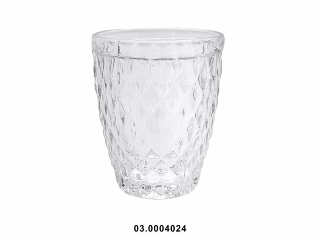 Vaso de agua 250 ml "DIAMOND" color transparente 8 × 10 cm · vidrio