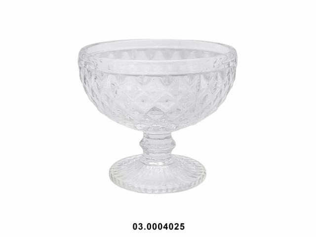 Copa para helado 280 ml "DIAMOND" color transparente 12 × 10 cm · vidrio