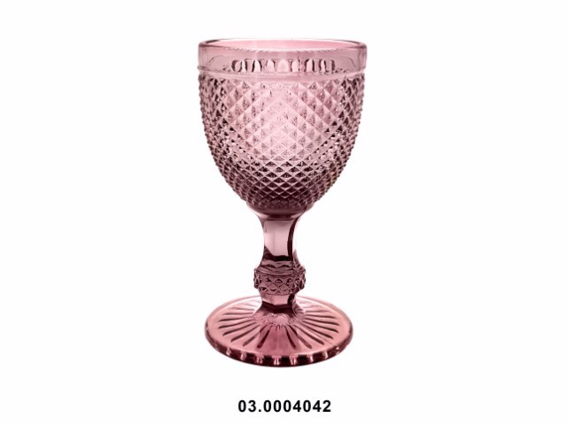 Copa de vino tinto 250 ml "DIAMOND" color púrpura 8 × 10 cm · vidrio