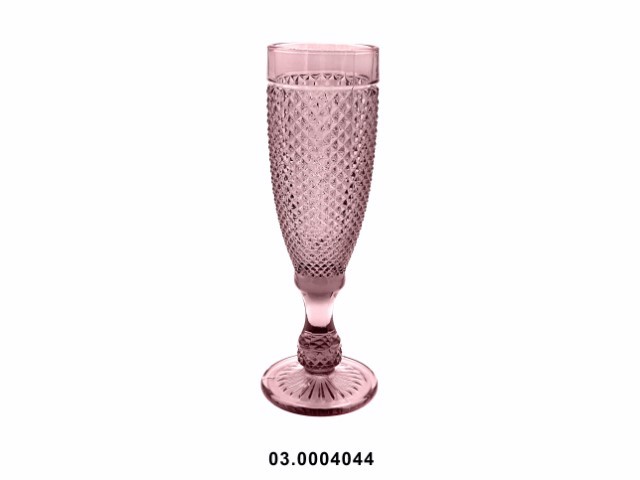 Copa de champán 150 ml "DIAMOND" color púrpura 7 × 20 cm · vidrio