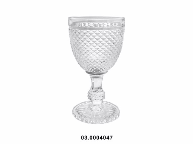 Copa de vino tinto 250 ml "DIAMOND" color transparente 8 × 10 cm · vidrio