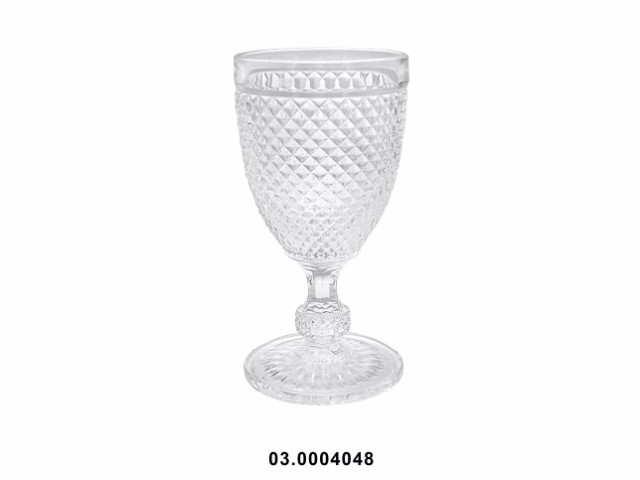 Copa de vino blanco 200 ml "DIAMOND" color transparente 7 × 15 cm · vidrio