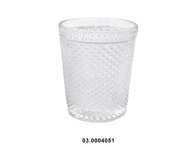 Vaso de agua 270 ml "DIAMOND" color transparente 8 × 10 cm · vidrio