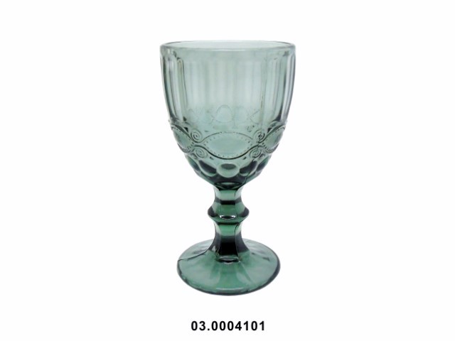 Copa de vino tinto 300 ml "WAVE" color gris 9 × 17 cm · vidrio