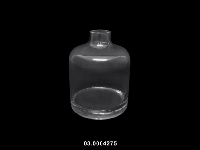 Jarrón en forma de botella color transparente 15 × 15 × 20 cm · vidrio